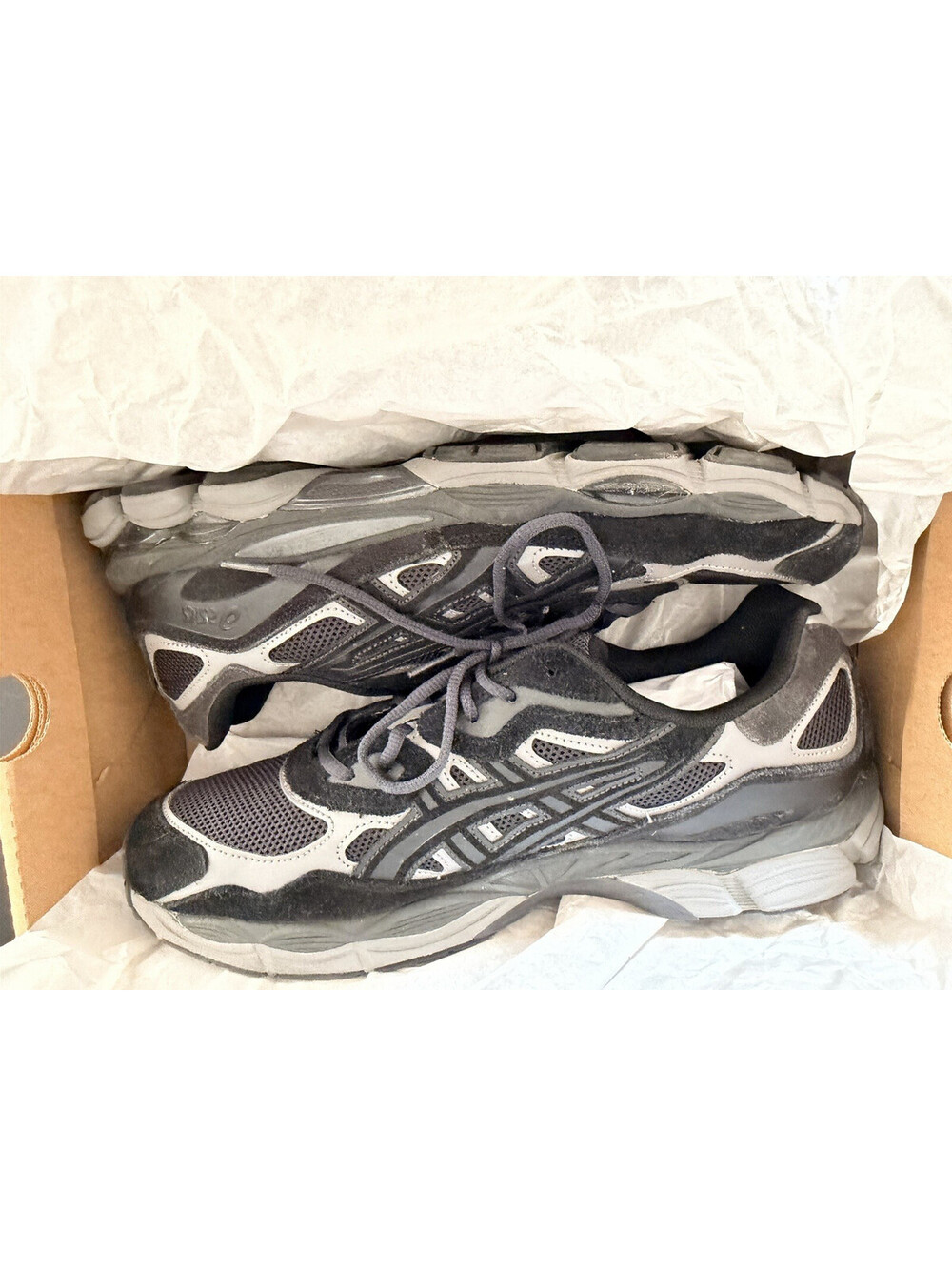ASICS Gel NYC Graphite Grey Black CLEAN W/ Box 1201A789-020 Men’s Size 13